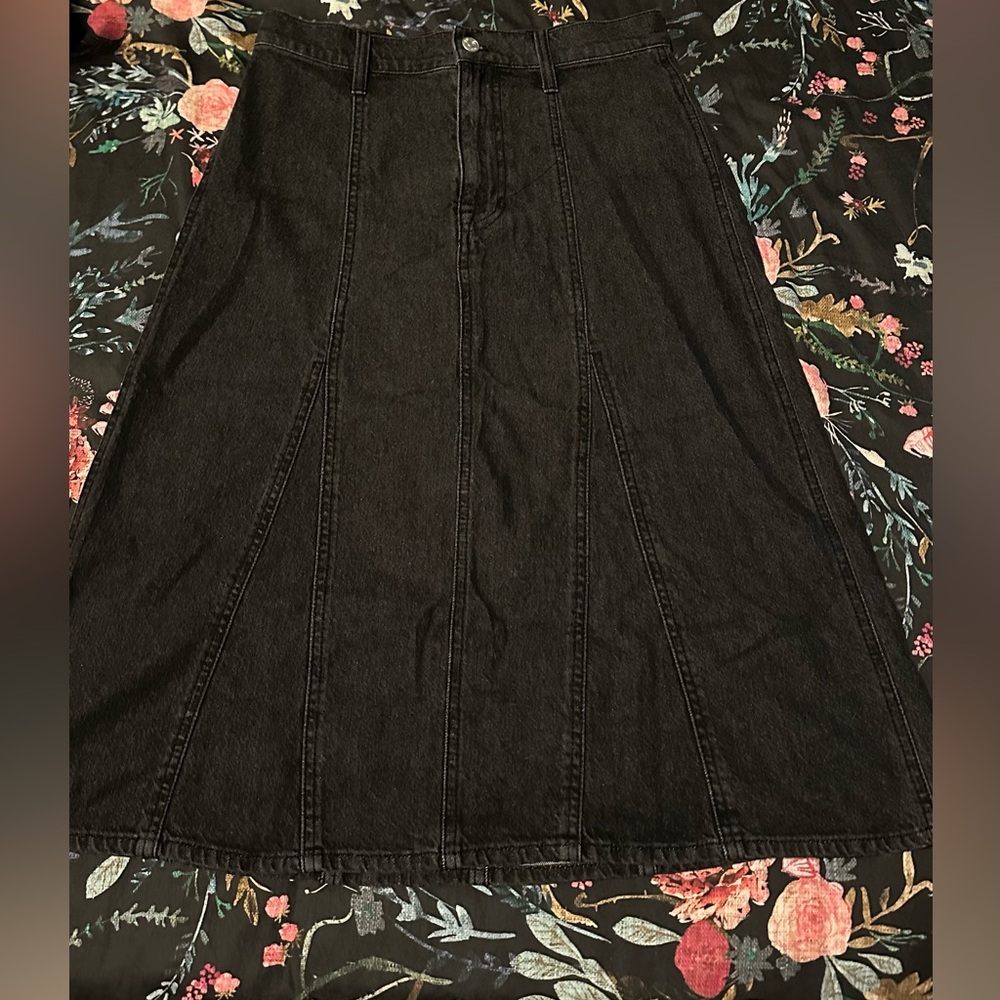 Madewell Midi A-Line Skirt - Picture 4 of 10